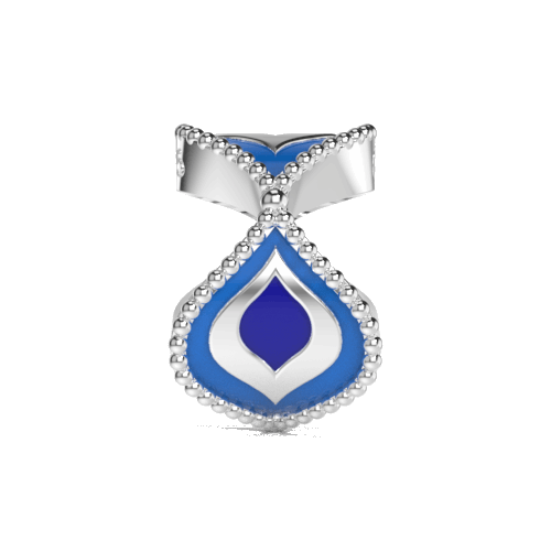 peacock-charm-silver