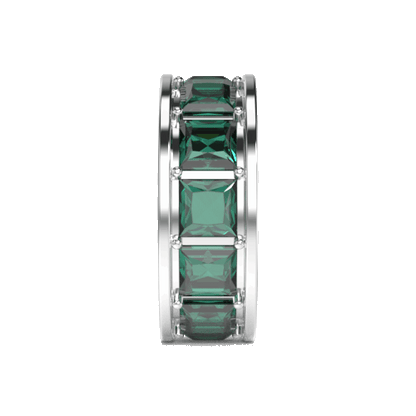 round-green-spacer-charm-silver