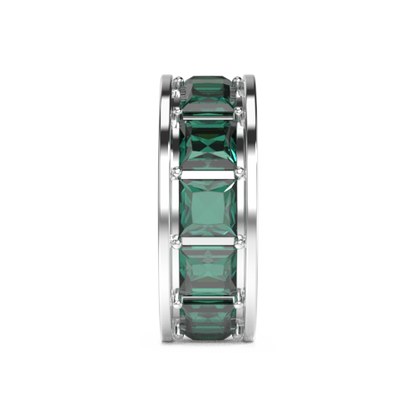 round-green-spacer-charm-silver