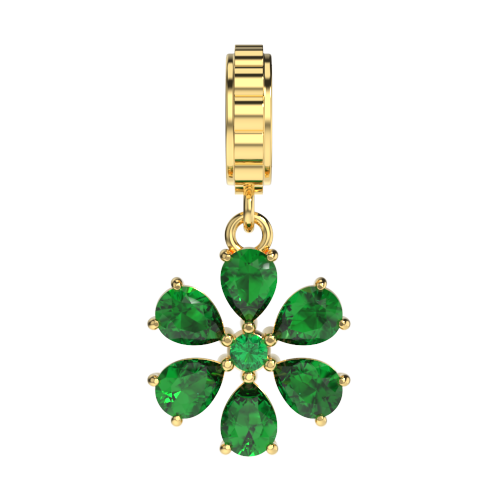 green-glory-flower-charm-gold